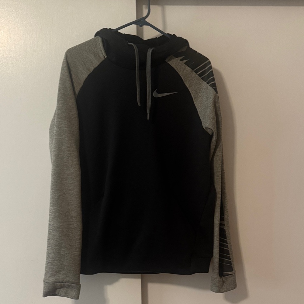 Nike Black and Gray Men's Hoodie